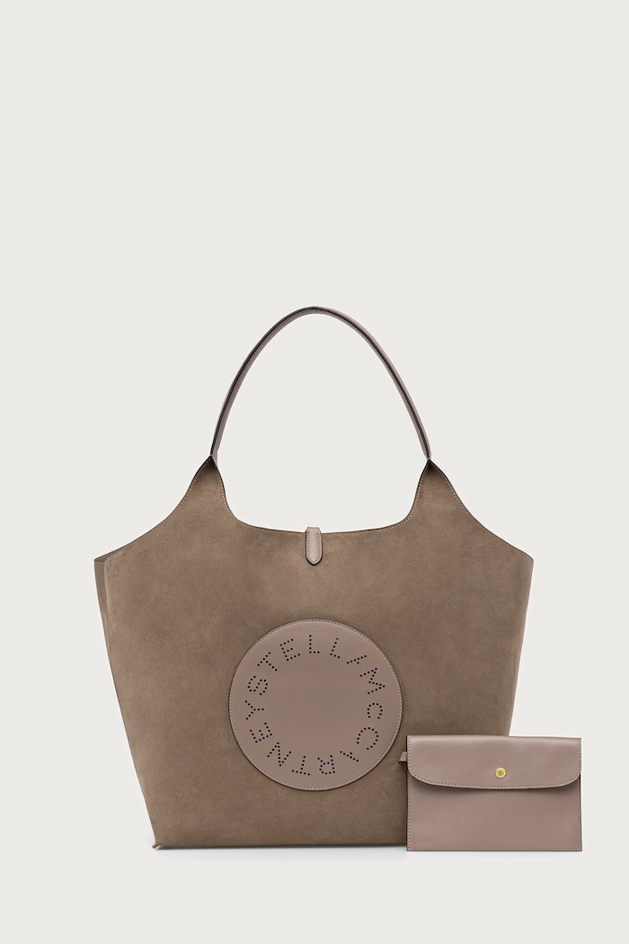 Stella McCartney LOGO REVESIBLE torebka shopper damska zielony 7B0206.WP0749