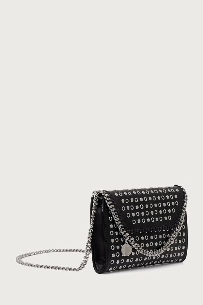 Stella McCartney FALABELLA torebka damska z imitacji skóry 581238.WP0739 czarny AW26
