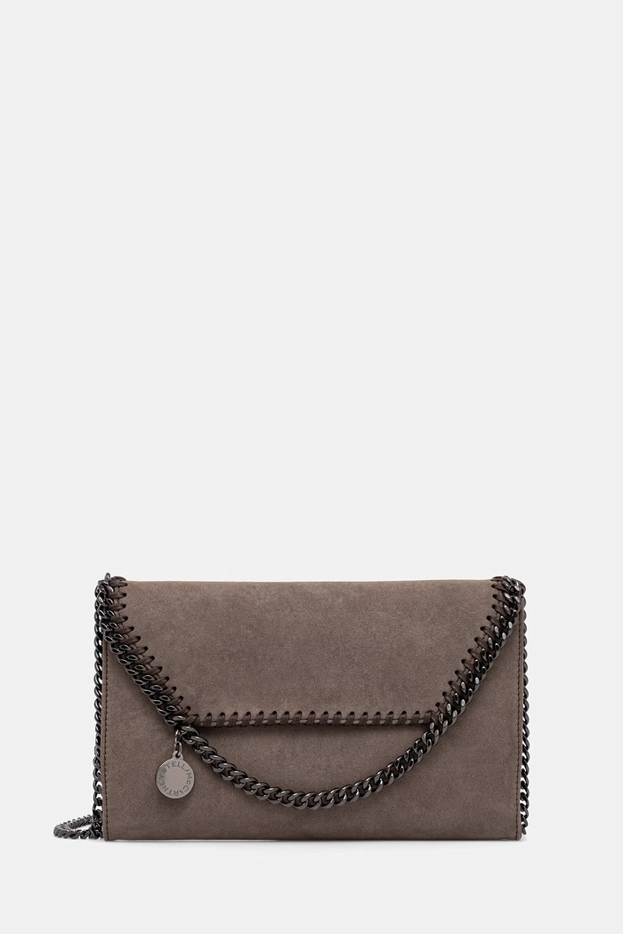 Stella McCartney FALABELLA torebka crossbody damska z imitacji zamszu brązowy 581238.WP0543