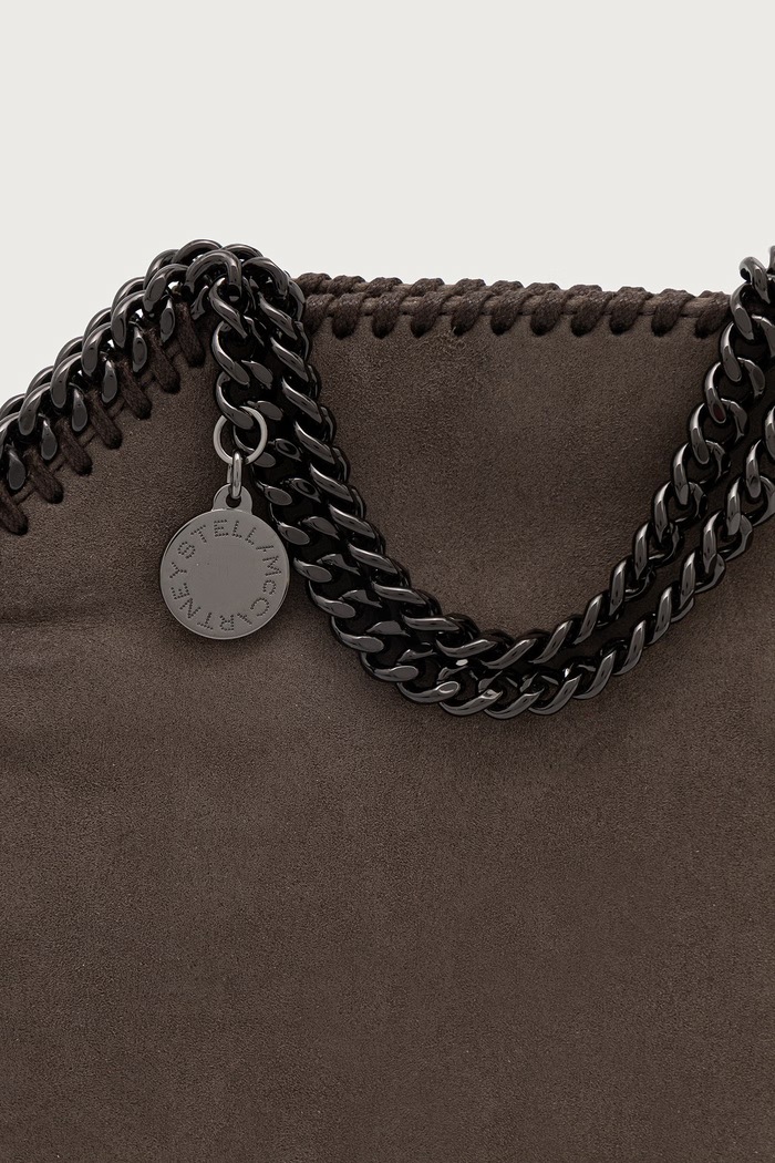 FALABELLA TINY torebka crossbody damska z imitacji zamszu Stella McCartney 391698.WP0543 brązowy