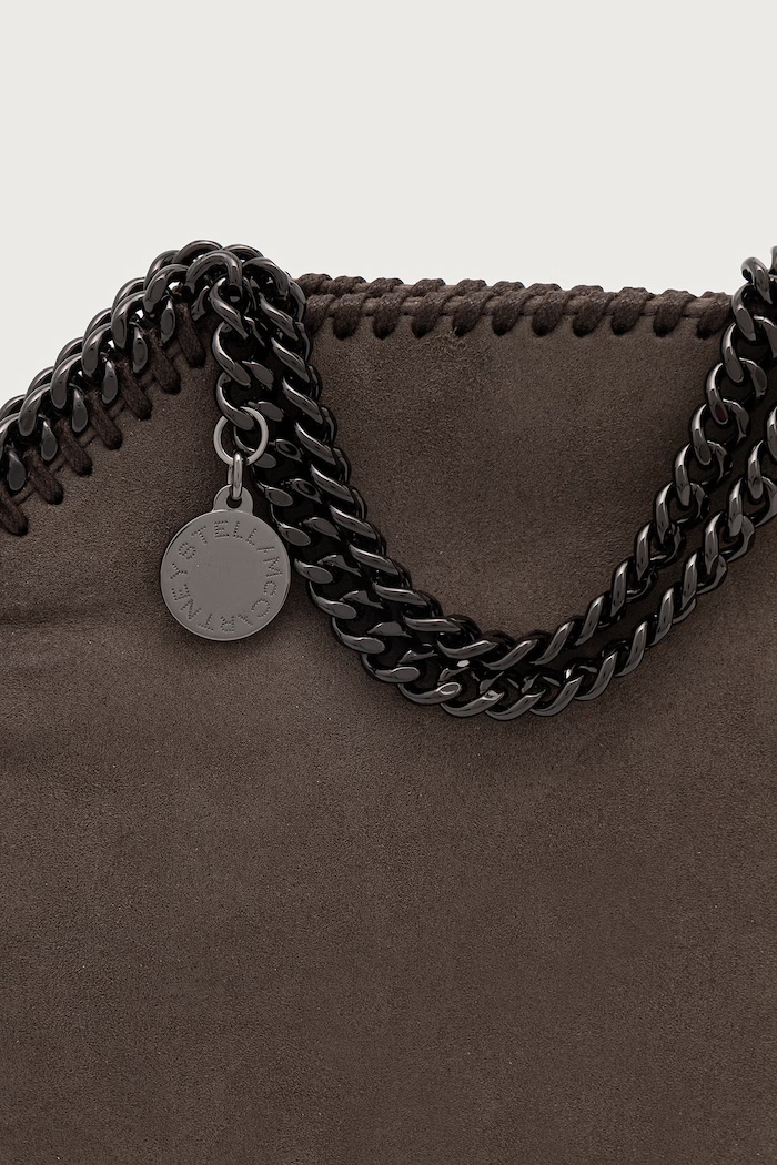 FALABELLA TINY torebka crossbody damska z imitacji zamszu Stella McCartney 391698.WP0543 brązowy