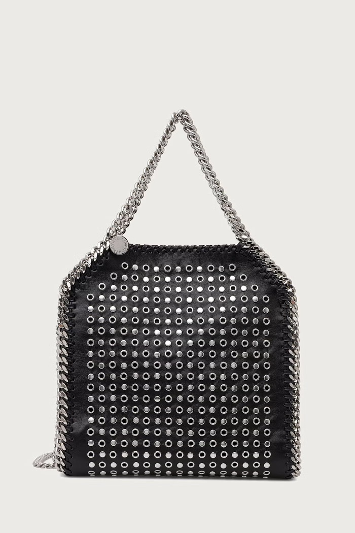Stella McCartney FALABELLA MINI torebka damska z imitacji skóry czarny 371223.WP0739