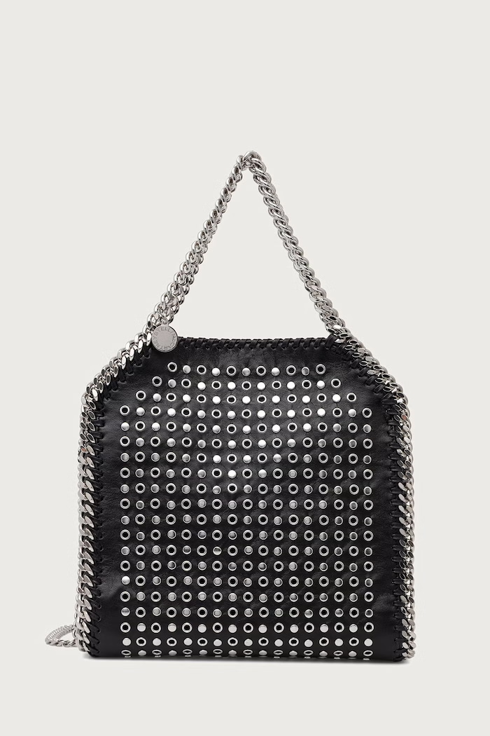 Stella McCartney FALABELLA MINI torebka damska z imitacji skóry czarny 371223.WP0739