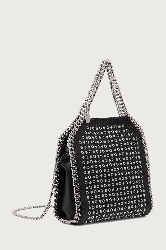 Stella McCartney FALABELLA MINI torebka damska z imitacji skóry 371223.WP0739 czarny AW26