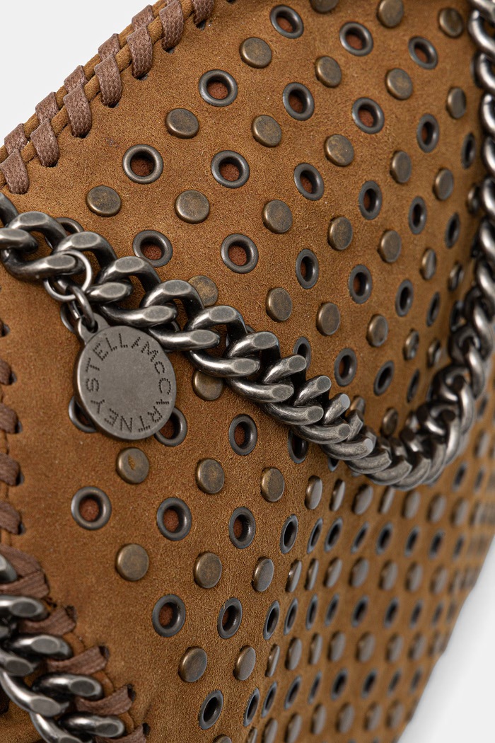 Stella McCartney FALABELLA MINI torebka damska z imitacji zamszu brązowy 371223.WP0738