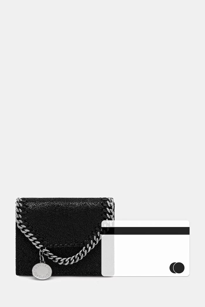 Stella McCartney FALABELLA TRIFOLD portfel damski 7P0095.W9132 czarny