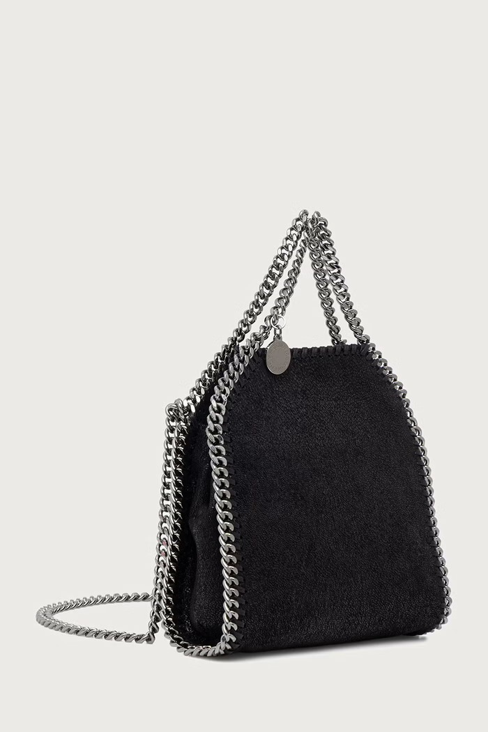Stella McCartney TINY BAG torebka crossbody damska z imitacji skóry 391698.W9132 czarny AW26