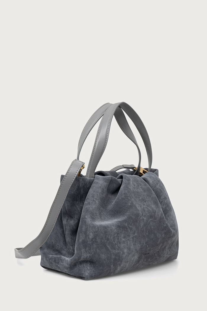 Themoire Torebka crossbody damska z imitacji zamszu ATHENA 262WTMA00.OONB szary AW26