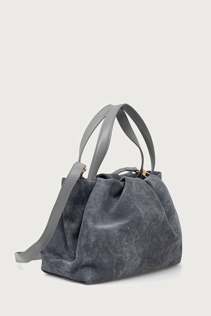 Themoire Torebka crossbody damska z imitacji zamszu ATHENA 262WTMA00.OONB szary AW26