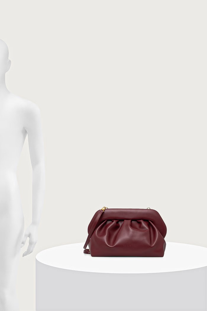 Torebka crossbody damska z imitacji skóry BIOS Themoire bordowy 262WTMB00.OOVF