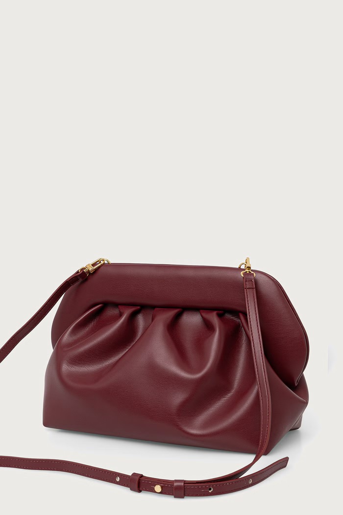 Akcesoria Themoire Torebka crossbody damska z imitacji skóry BIOS 262WTMB00.OOVF bordowy