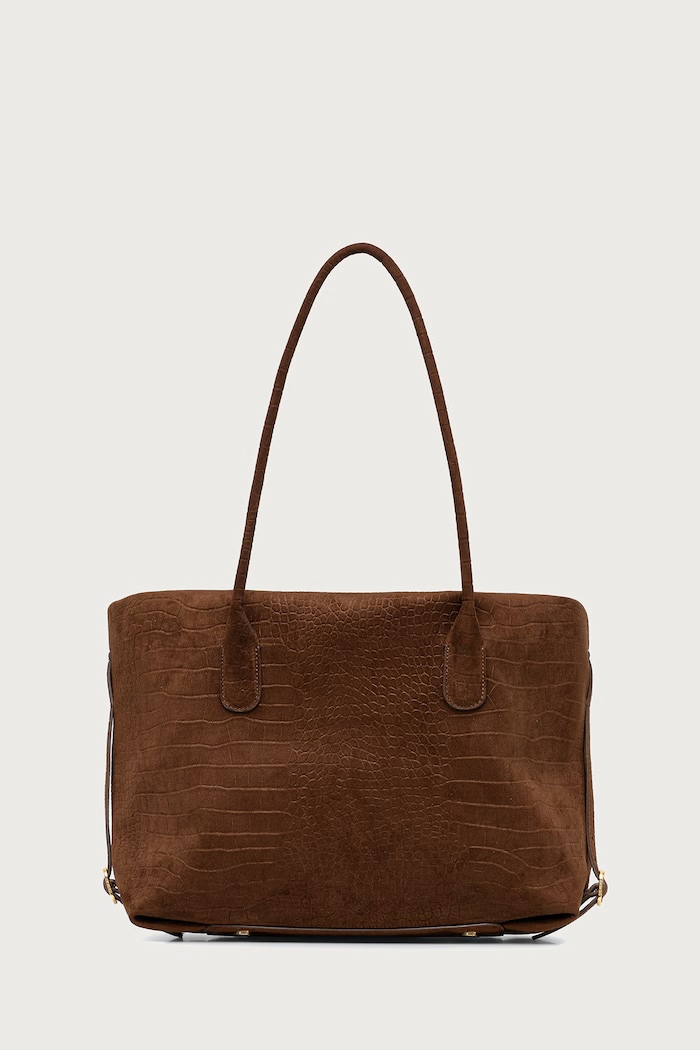 Themoire Torebka shopper damska z imitacji skóry TALIA brązowy 262WTMTS0.OSCR