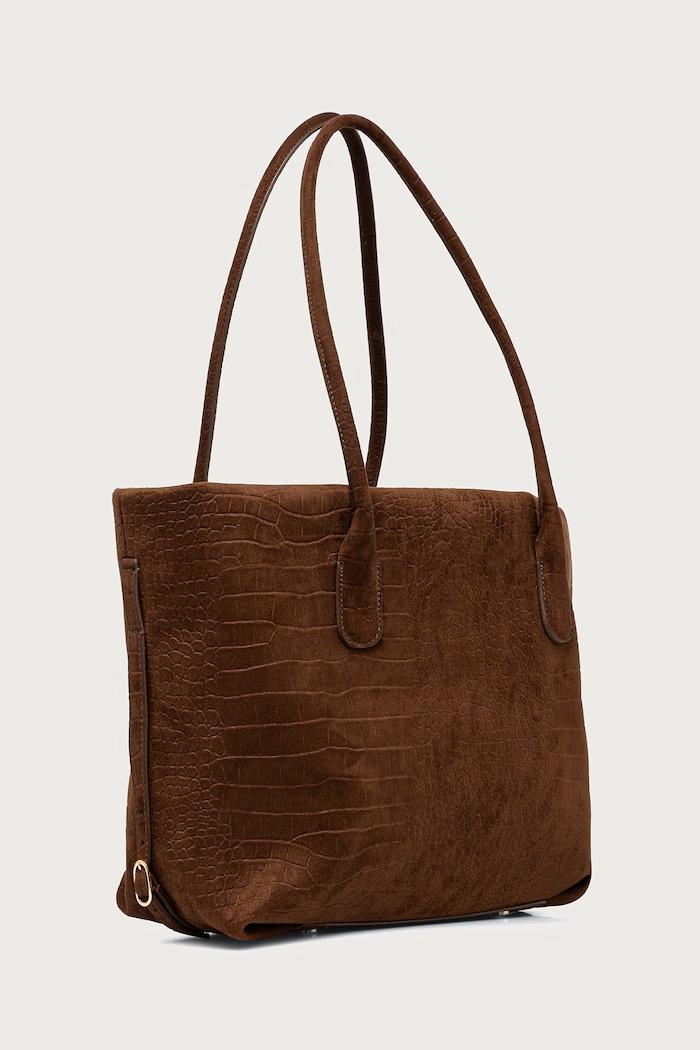 Themoire Torebka shopper damska z imitacji skóry TALIA 262WTMTS0.OSCR brązowy AW26