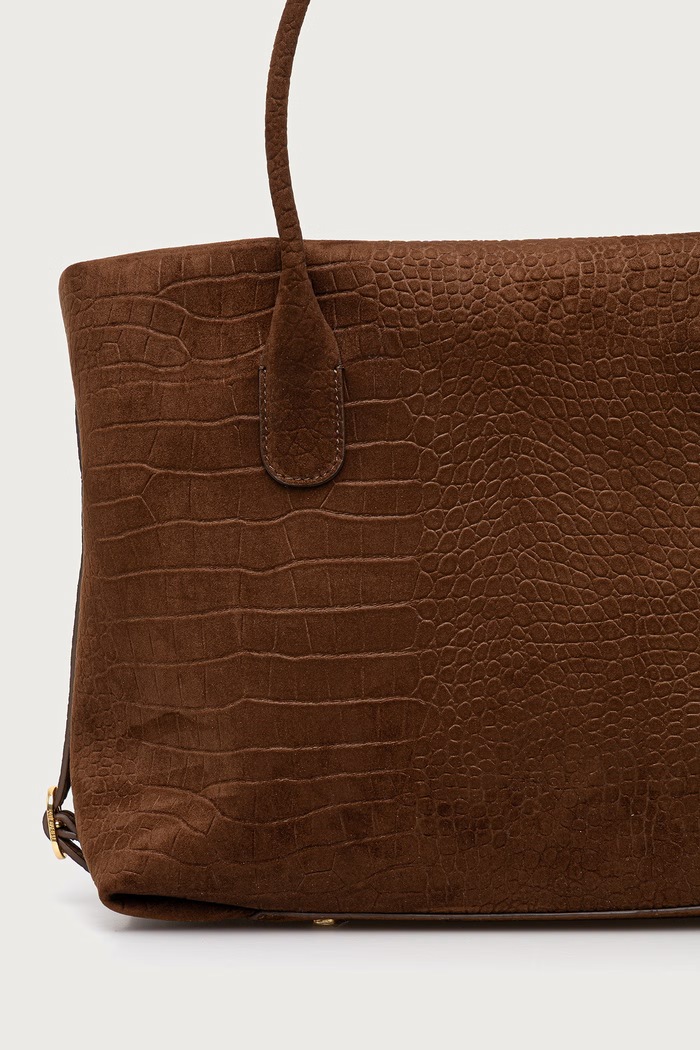 Torebka shopper damska z imitacji skóry TALIA Themoire 262WTMTS0.OSCR brązowy