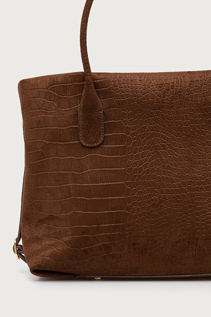 Torebka shopper damska z imitacji skóry TALIA Themoire 262WTMTS0.OSCR brązowy