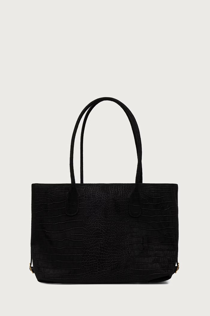 Themoire Torebka shopper damska z imitacji skóry TALIA czarny 262WTMTS0.OSCR