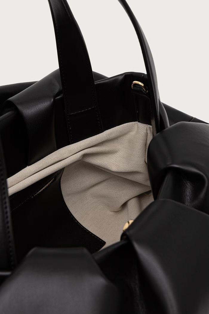 Torebka tote damska ATHENA Themoire czarny 262WTMA00.OOVF