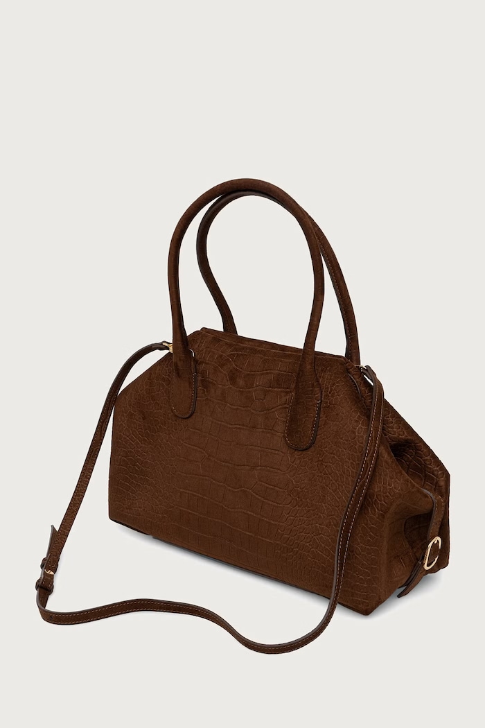 Themoire Torebka crossbody damska zamszowa TALIA 262WTMTTM.OSCR brązowy AW26