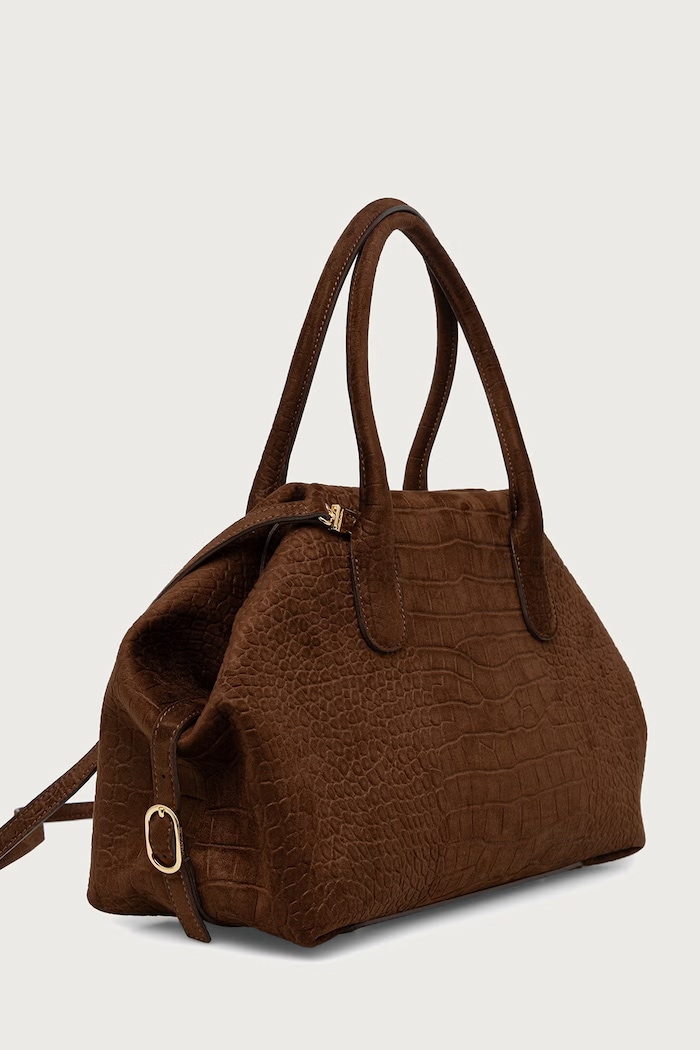 Akcesoria Themoire Torebka crossbody damska zamszowa TALIA 262WTMTTM.OSCR brązowy