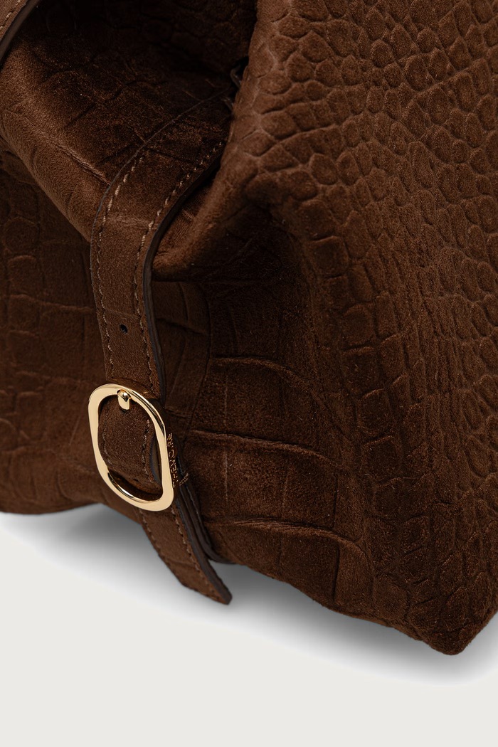 Torebka crossbody damska zamszowa TALIA Themoire brązowy 262WTMTTM.OSCR