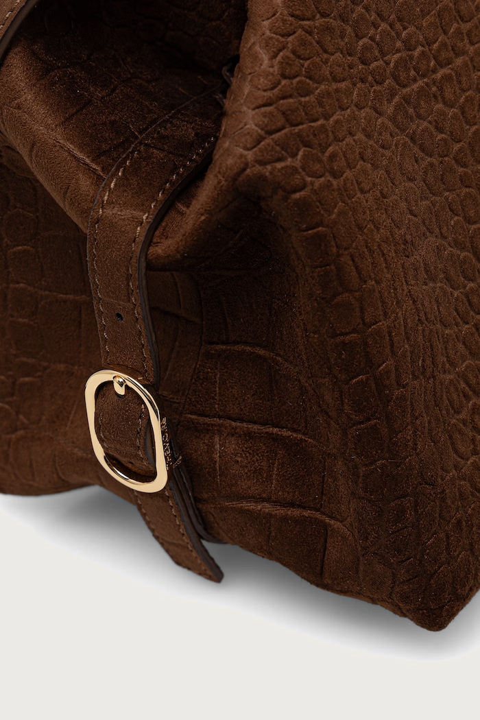 Torebka crossbody damska zamszowa TALIA Themoire brązowy 262WTMTTM.OSCR
