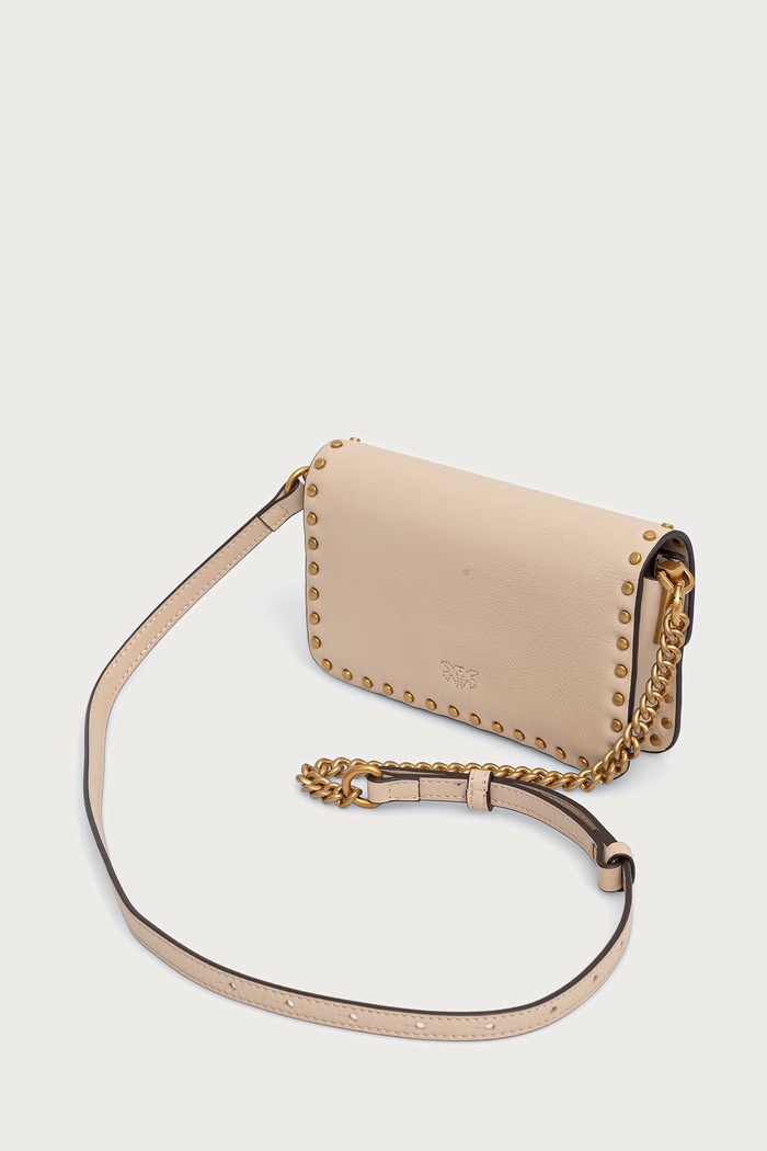 Dodaci Pinko crossbody torba za žene kožna 107345.A2JG bež