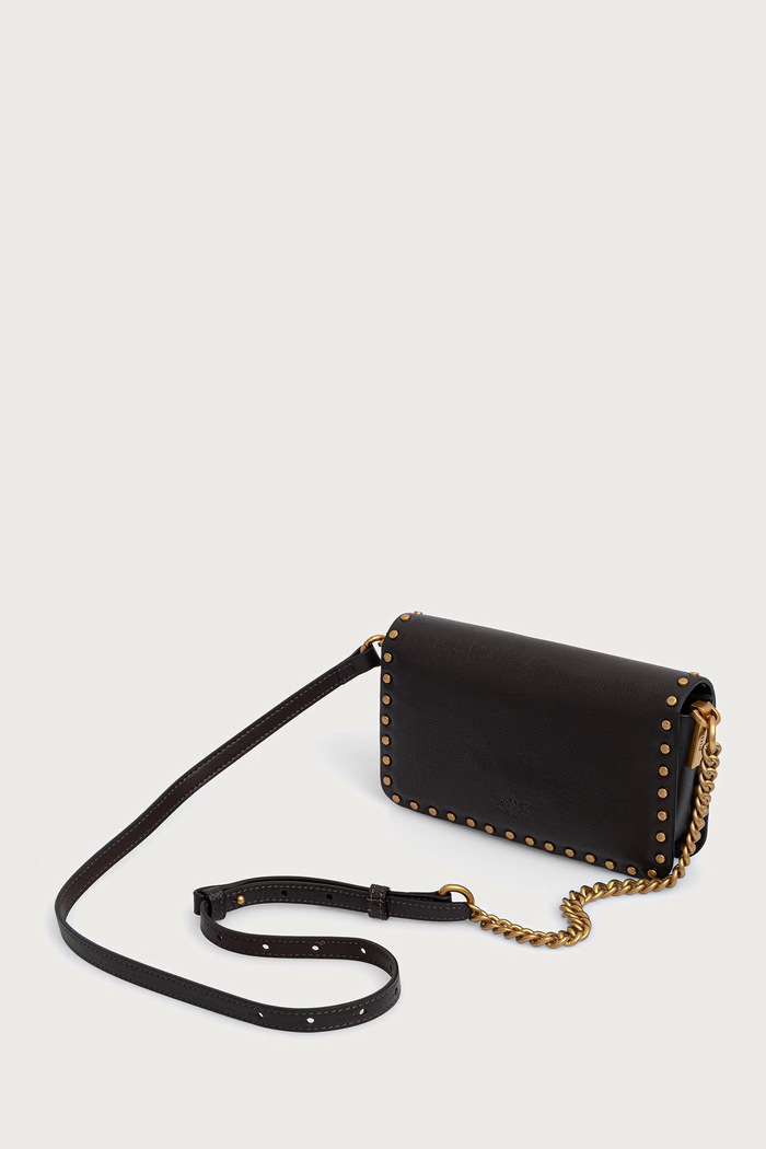 Akcesoria Pinko torebka crossbody damska skórzana 107345.A2JG brązowy
