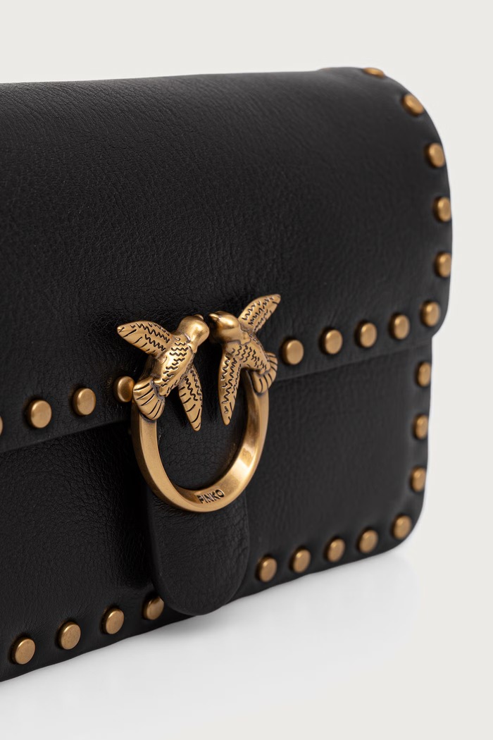 Pinko crossbody torba za žene kožna crna 107345.A2JG