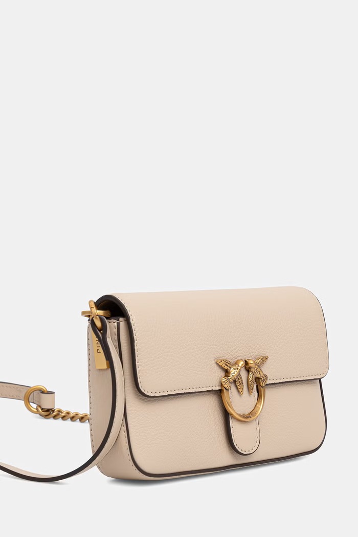 Pinko crossbody kabelka dámska kožená 107344.A2JG béžová AW26