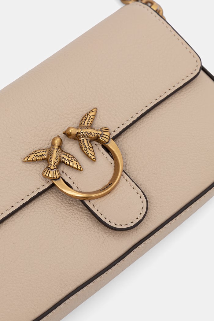 Pinko crossbody kabelka dámska kožená béžová 107344.A2JG
