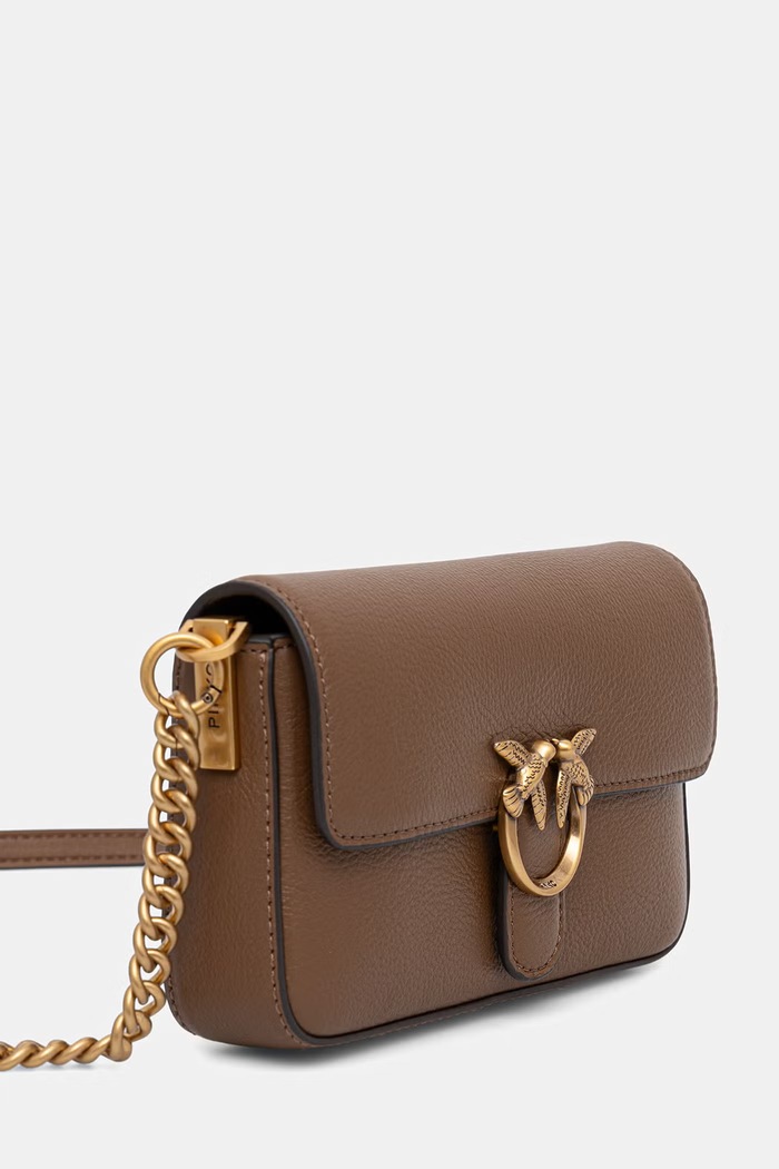 Pinko torebka crossbody damska skórzana 107344.A2JG brązowy AW26