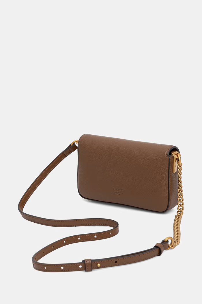 Akcesoria Pinko torebka crossbody damska skórzana 107344.A2JG brązowy
