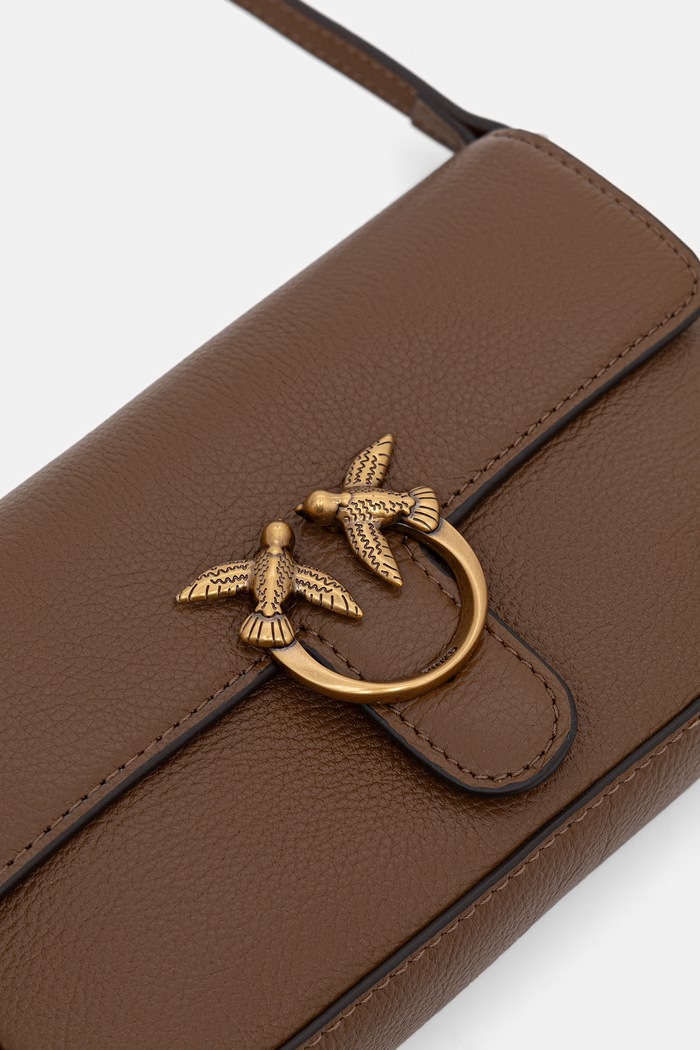 Pinko torebka crossbody damska skórzana brązowy 107344.A2JG