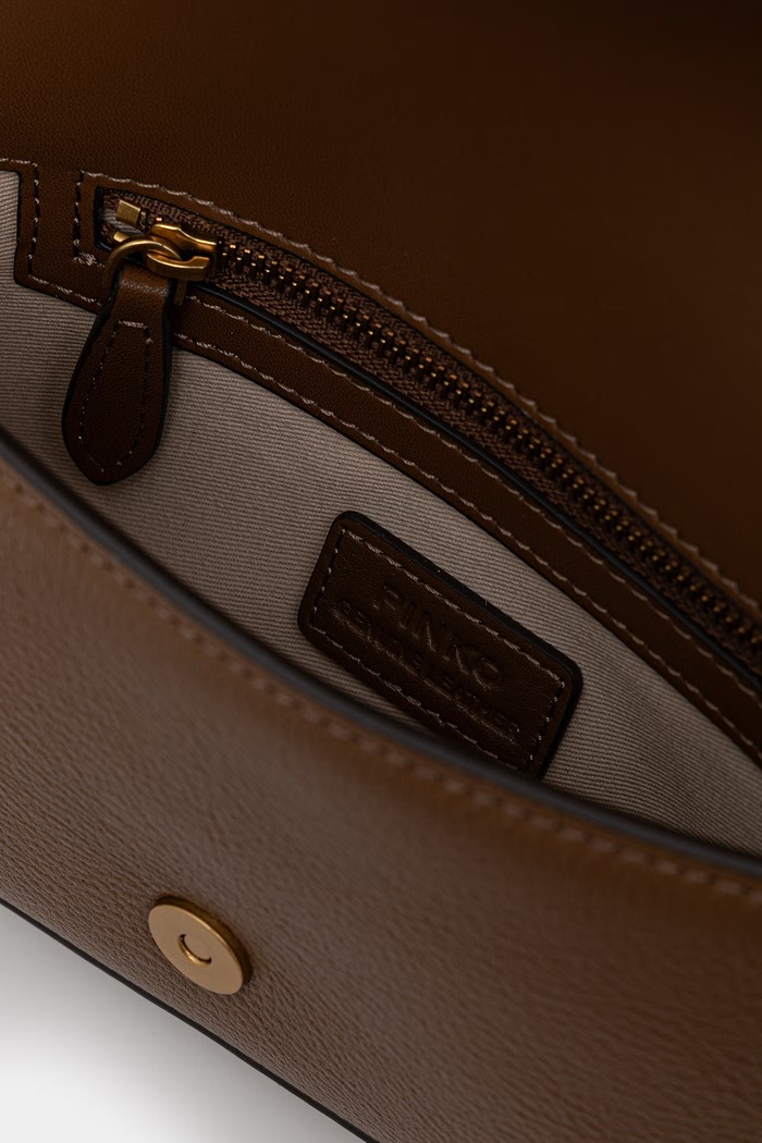 Pinko torebka crossbody damska skórzana 107344.A2JG brązowy