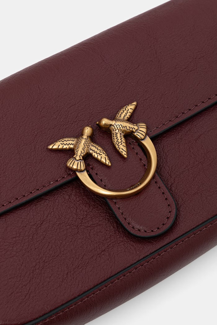 Pinko crossbody kabelka dámska kožená burgundské 107344.A2JG