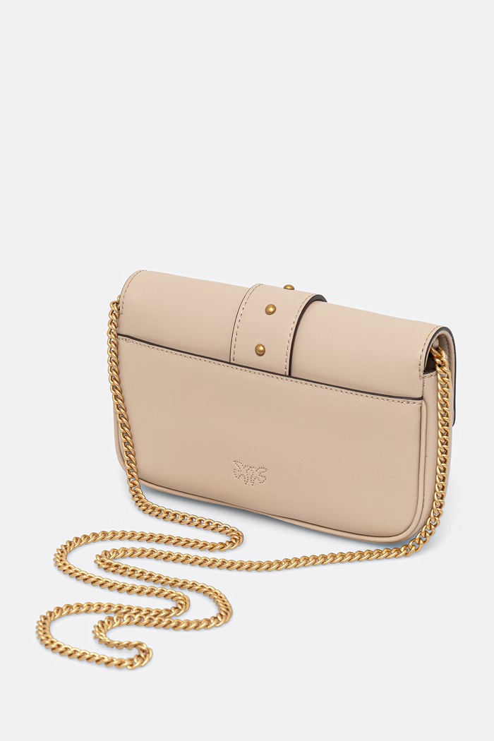 Dodaci Pinko crossbody torba za žene kožna 107072.A0F1 bež
