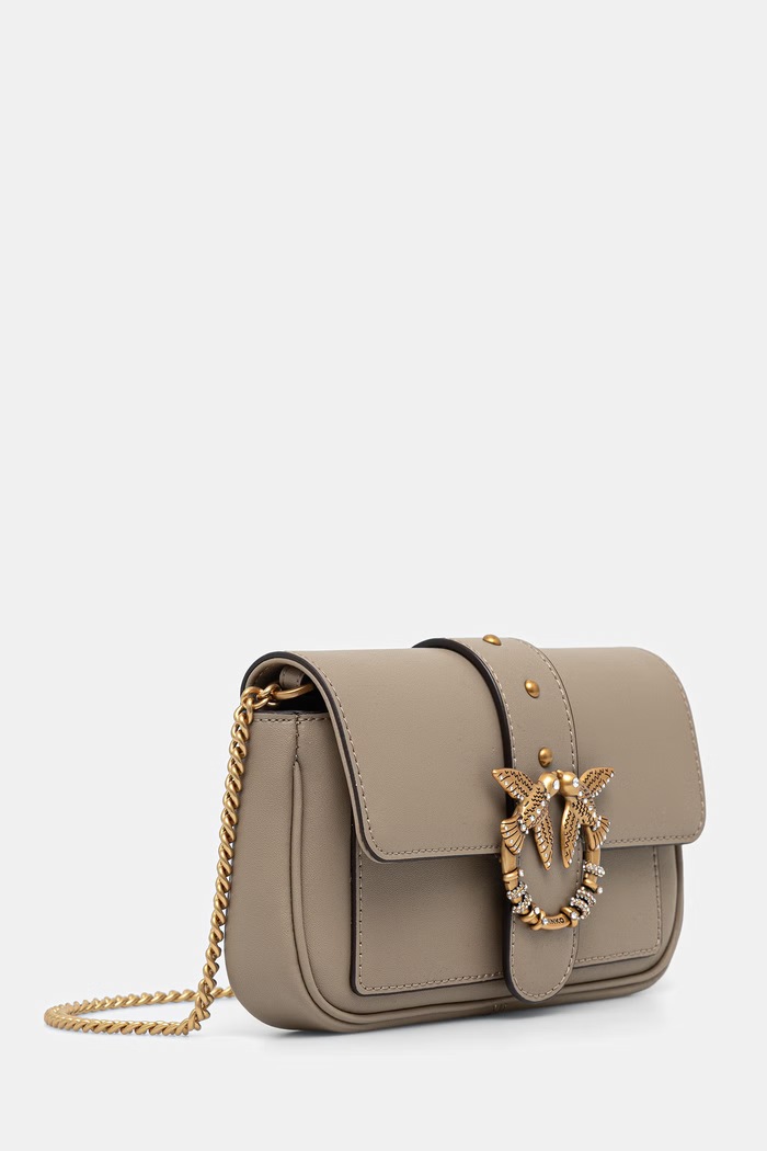 Pinko torebka crossbody damska skórzana 107072.A0F1 beżowy AW26