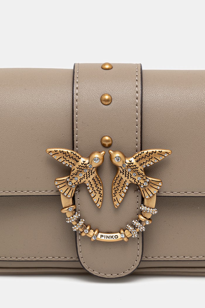 Pinko torebka crossbody damska skórzana beżowy 107072.A0F1