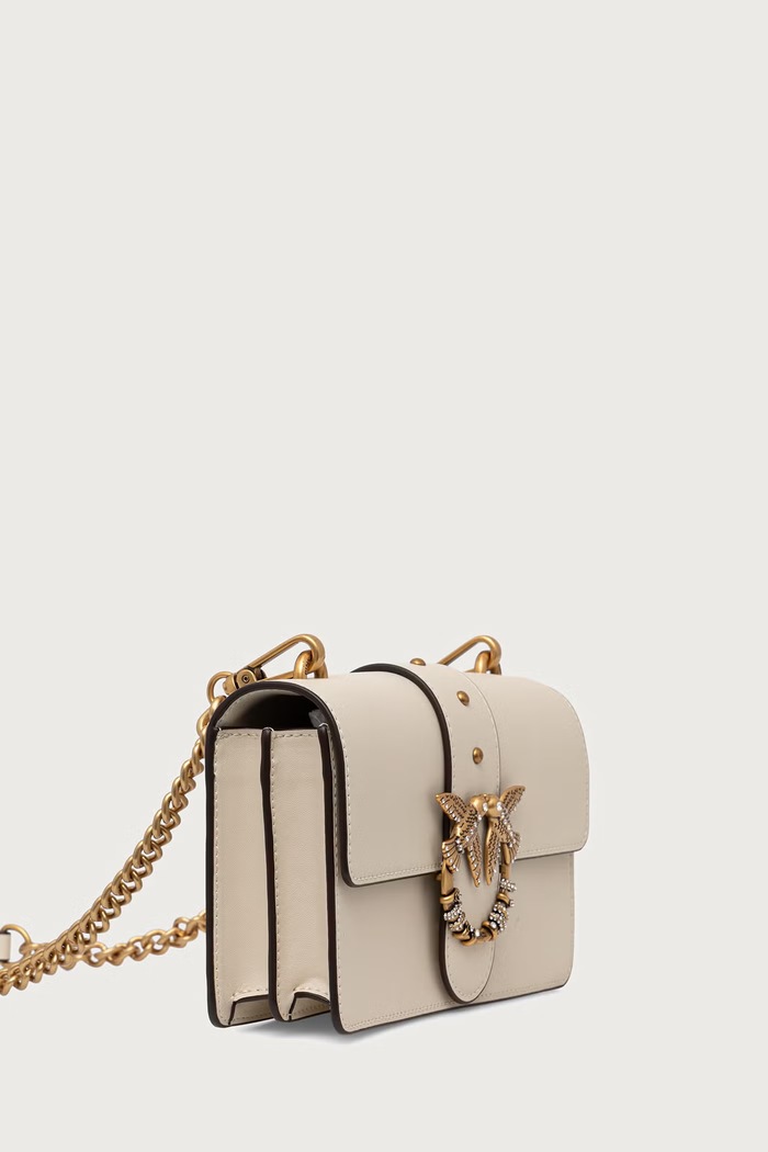 Pinko Torebka crossbody damska skórzana 107071.A0F1 biały AW26