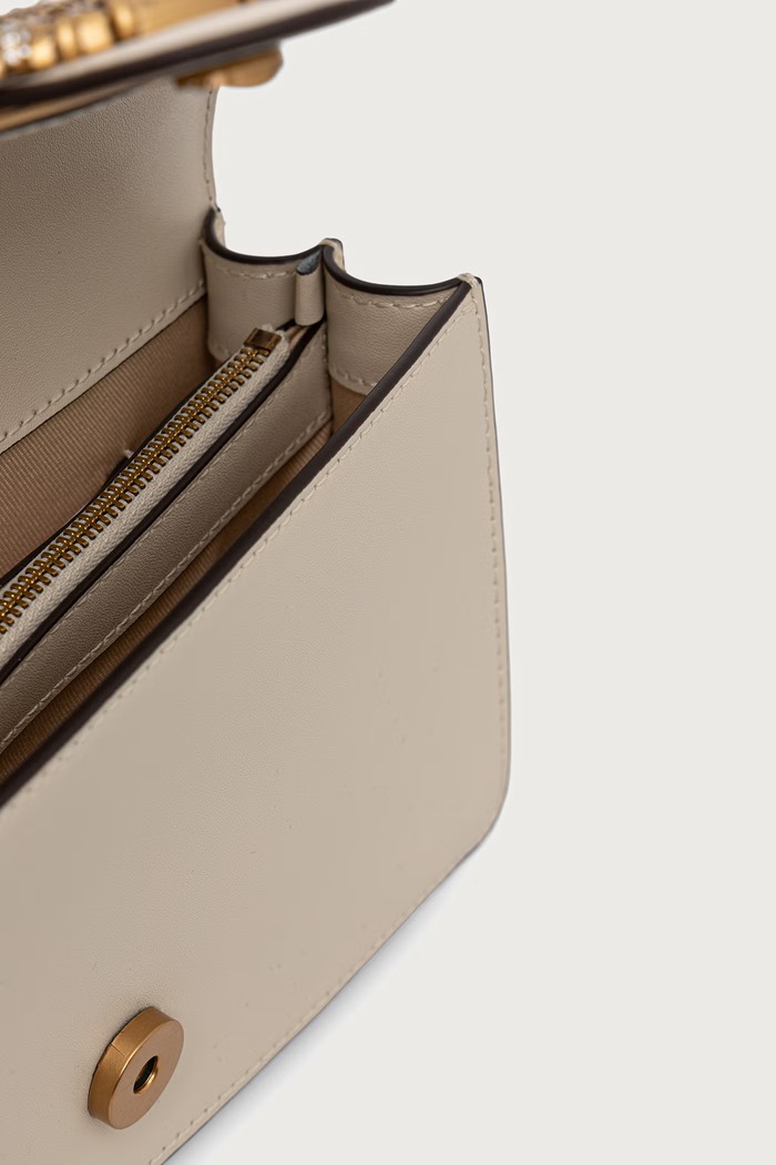Torebka crossbody damska skórzana Pinko biały 107071.A0F1