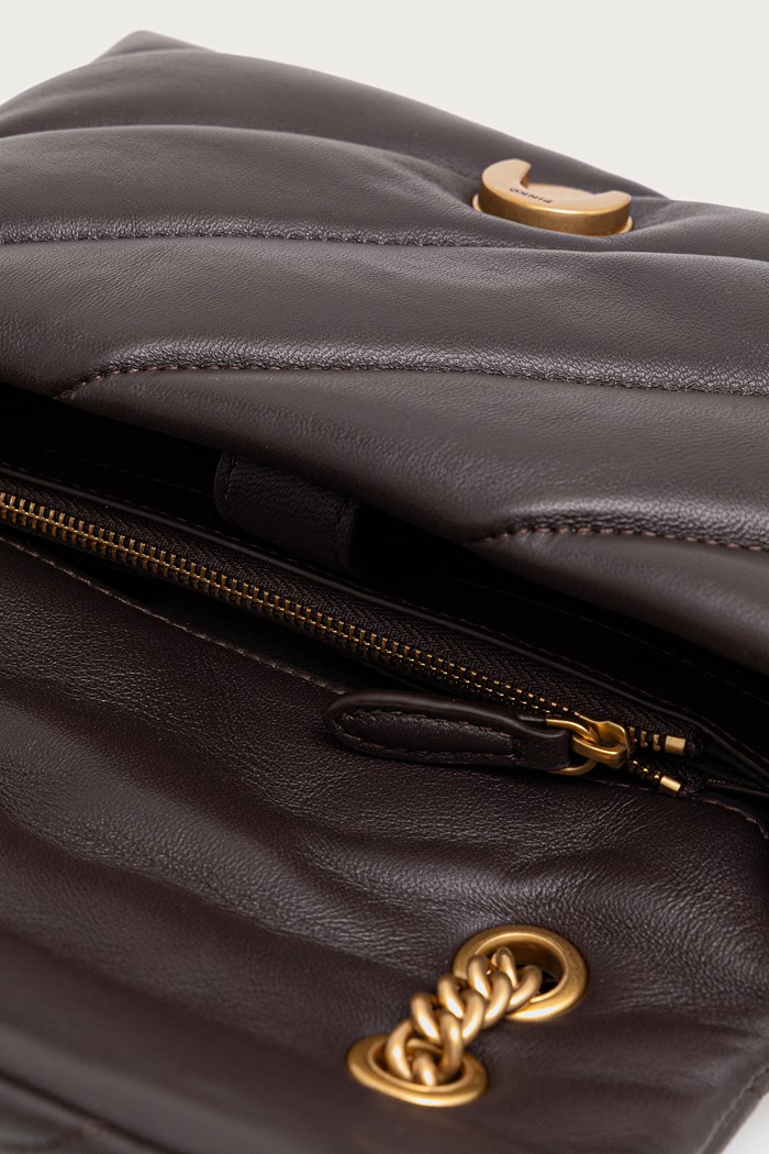 Torebka crossbody damska skórzana Pinko brązowy 107058.A0F2