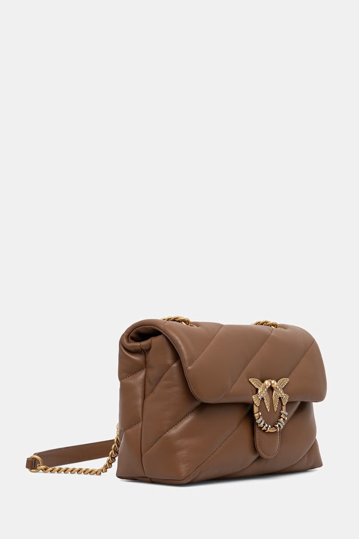 Pinko torebka crossbody damska z imitacji skóry 107057.A0F2 brązowy AW26