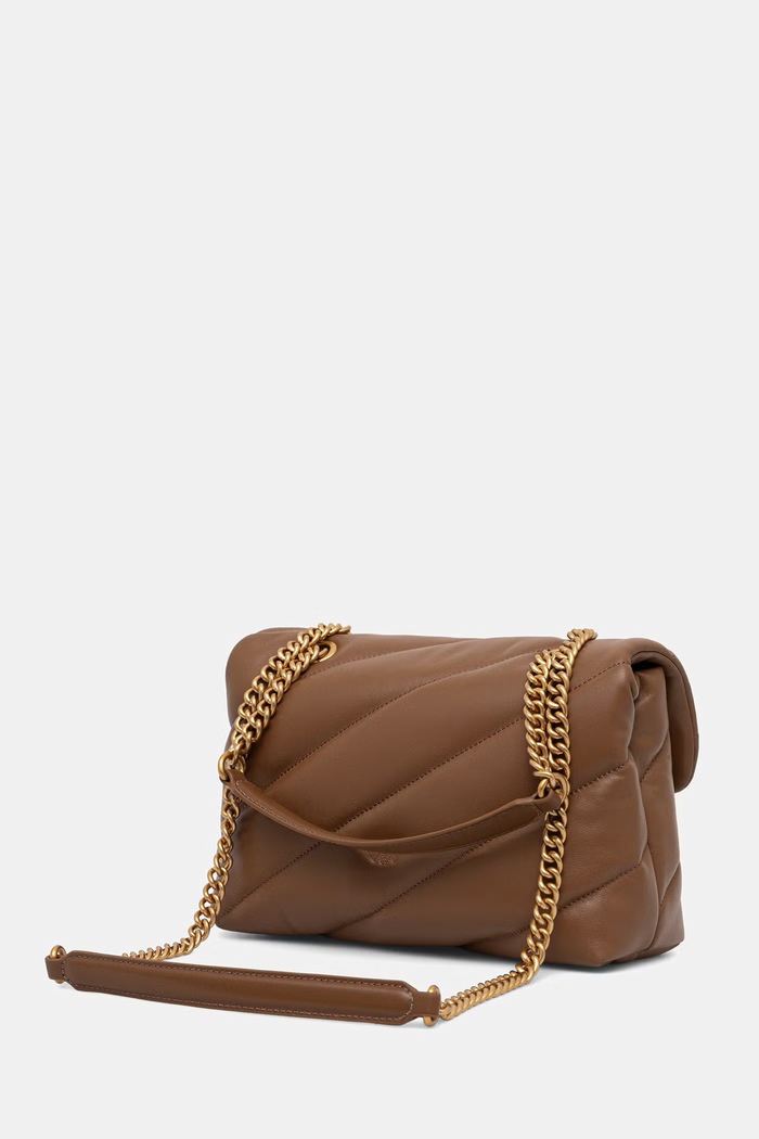 Akcesoria Pinko torebka crossbody damska z imitacji skóry 107057.A0F2 brązowy