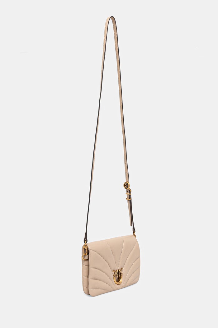 Pinko crossbody torba za žene kožna 107039.A0F2 bež AW26