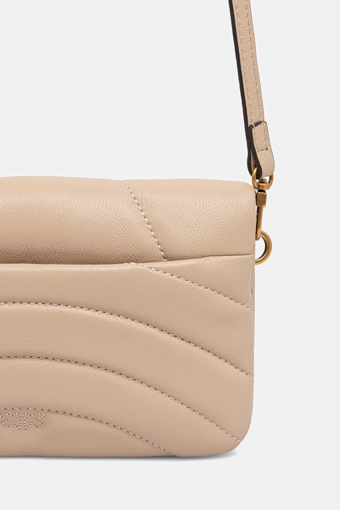 Pinko crossbody torba za žene kožna bež 107039.A0F2