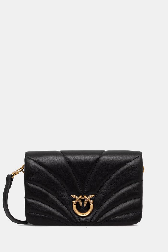 Pinko crossbody torba za žene kožna crna 107039.A0F2