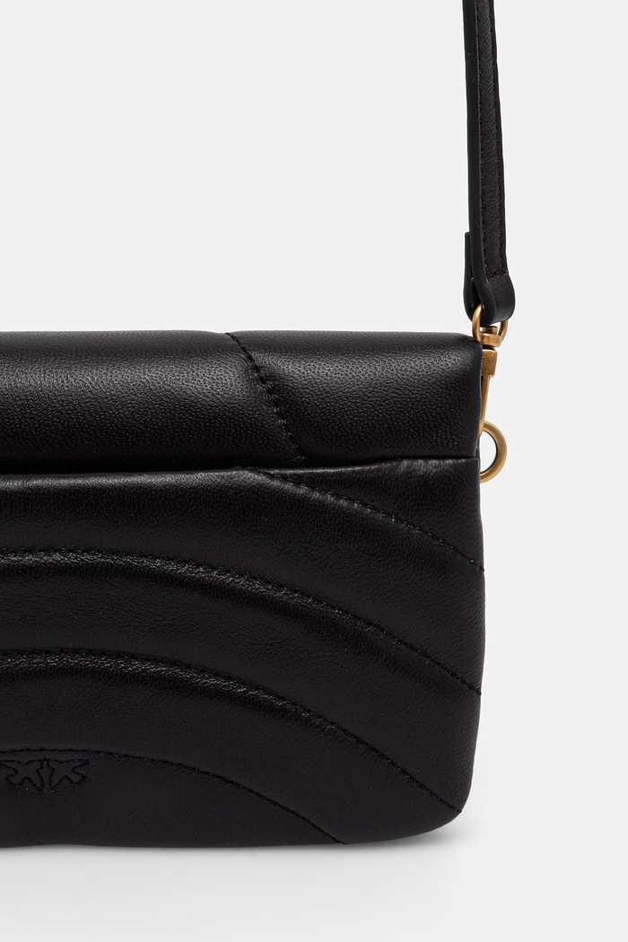 Pinko crossbody torba za žene kožna crna 107039.A0F2