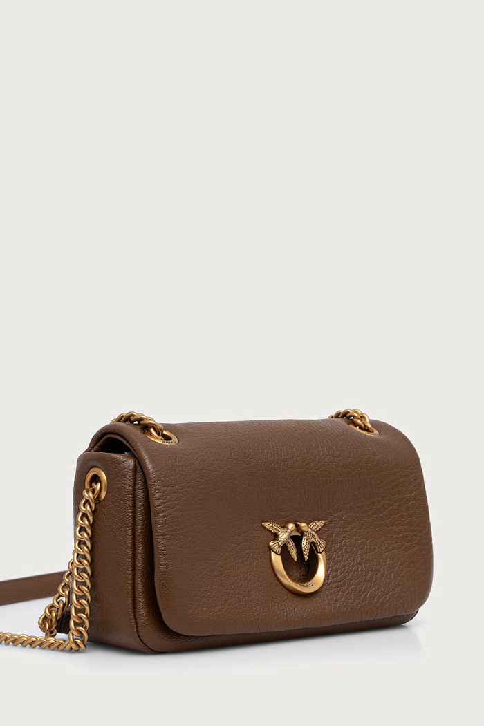 Pinko crossbody kabelka dámská kožená 107038.A3CX hnědá AW26