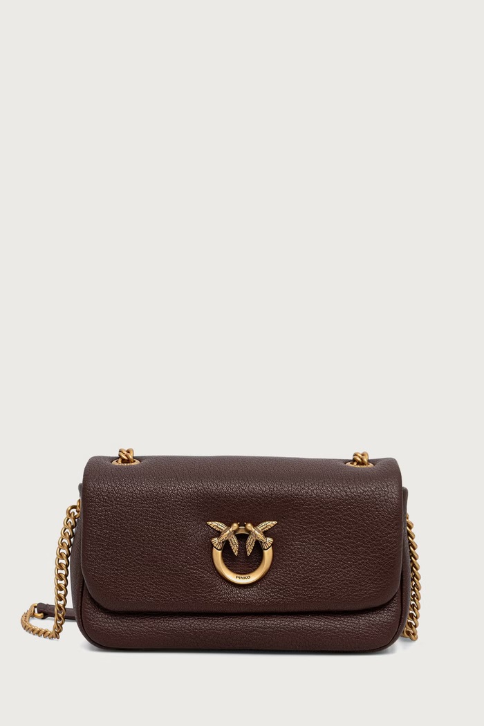 Pinko crossbody torbica ženska usnjena rjava 107038.A3CX
