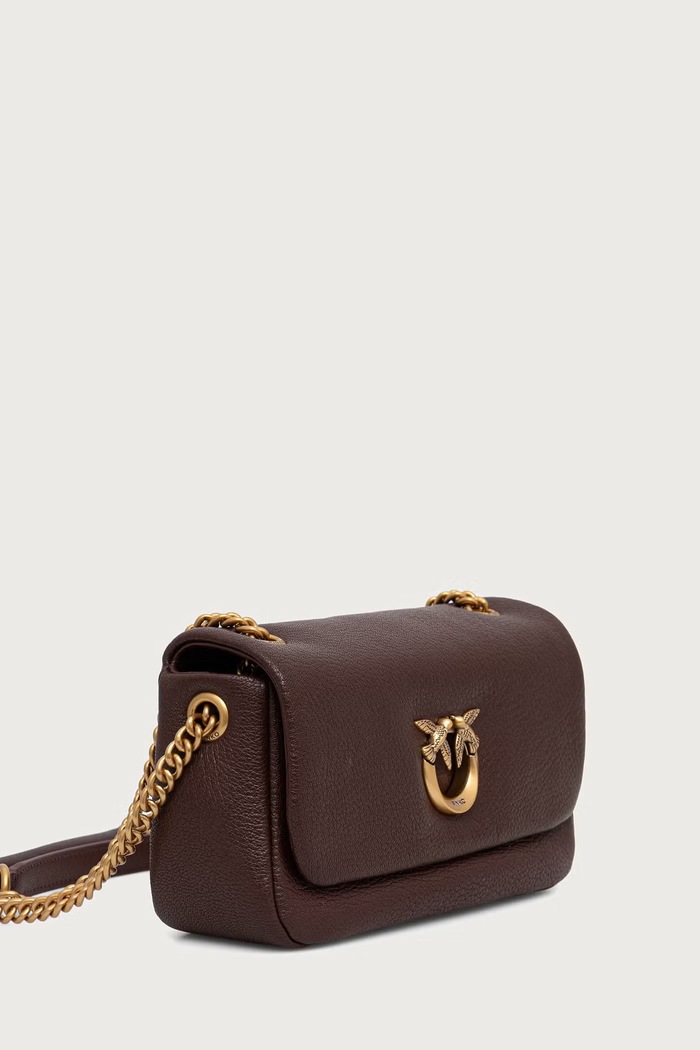 Pinko crossbody torbica ženska usnjena 107038.A3CX rjava AW26